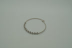 Silver stardust beaded memory wire cuff bracelet&nbsp;