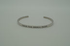 Silver cuff mantra bracelet