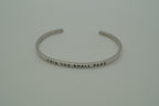 Silver cuff mantra bracelet
