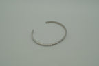Silver cuff mantra bracelet