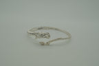 Open-ended silver dragon bangle bracelet