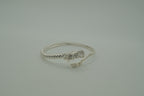 Open-ended silver dragon bangle bracelet