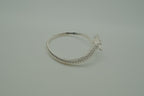 Open-ended silver dragon bangle bracelet