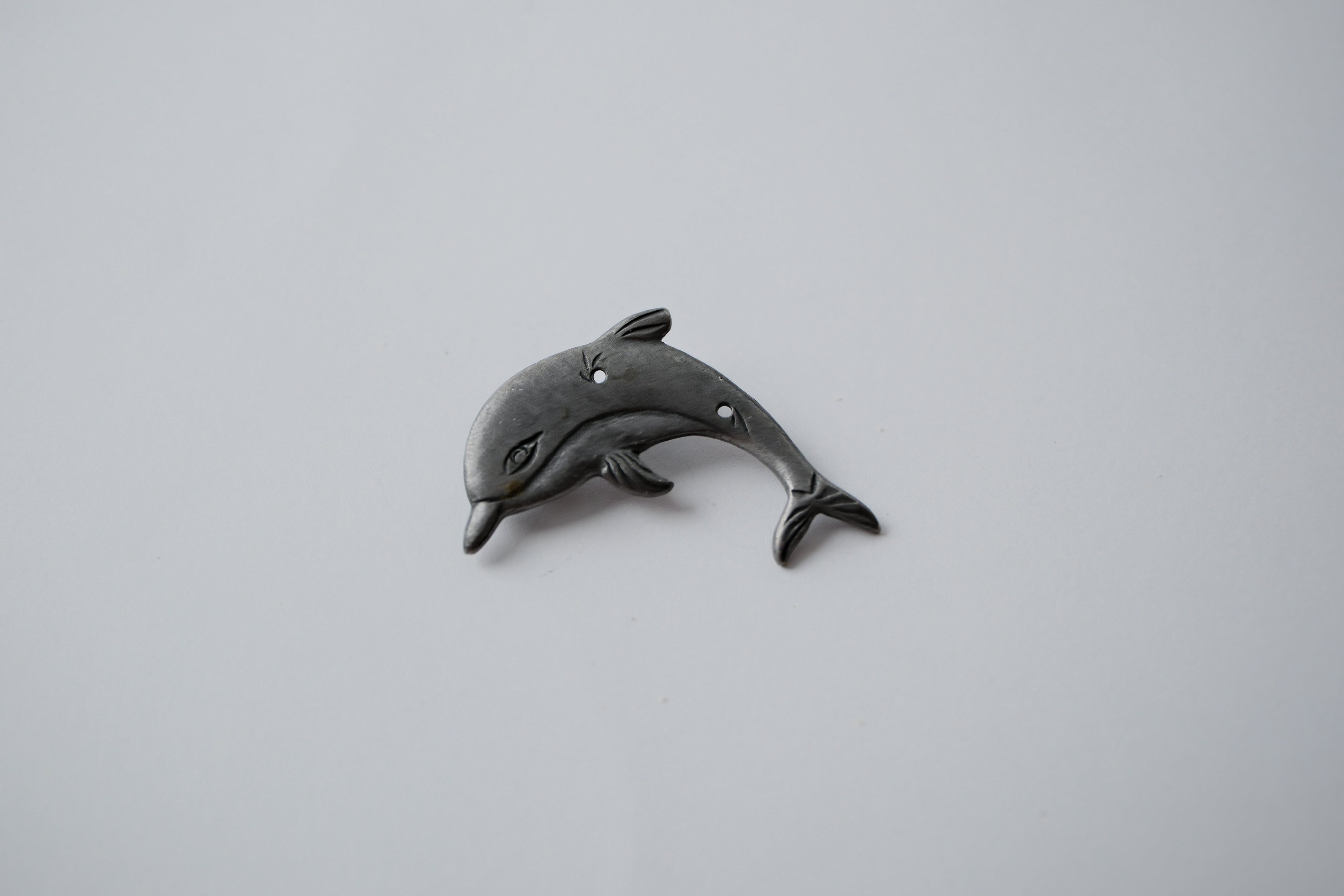 Metal Bottlenose Dolphin Brooch