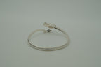 Open-ended silver dragon bangle bracelet