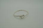 Open-ended silver dragon bangle bracelet