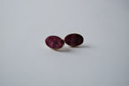 Purple spondylus and sterling silver stud Earrings