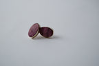 Purple spondylus and sterling silver stud Earrings