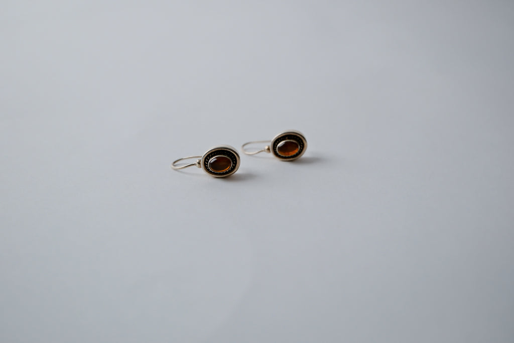 Baltic Amber Drop sterling silver Earrings