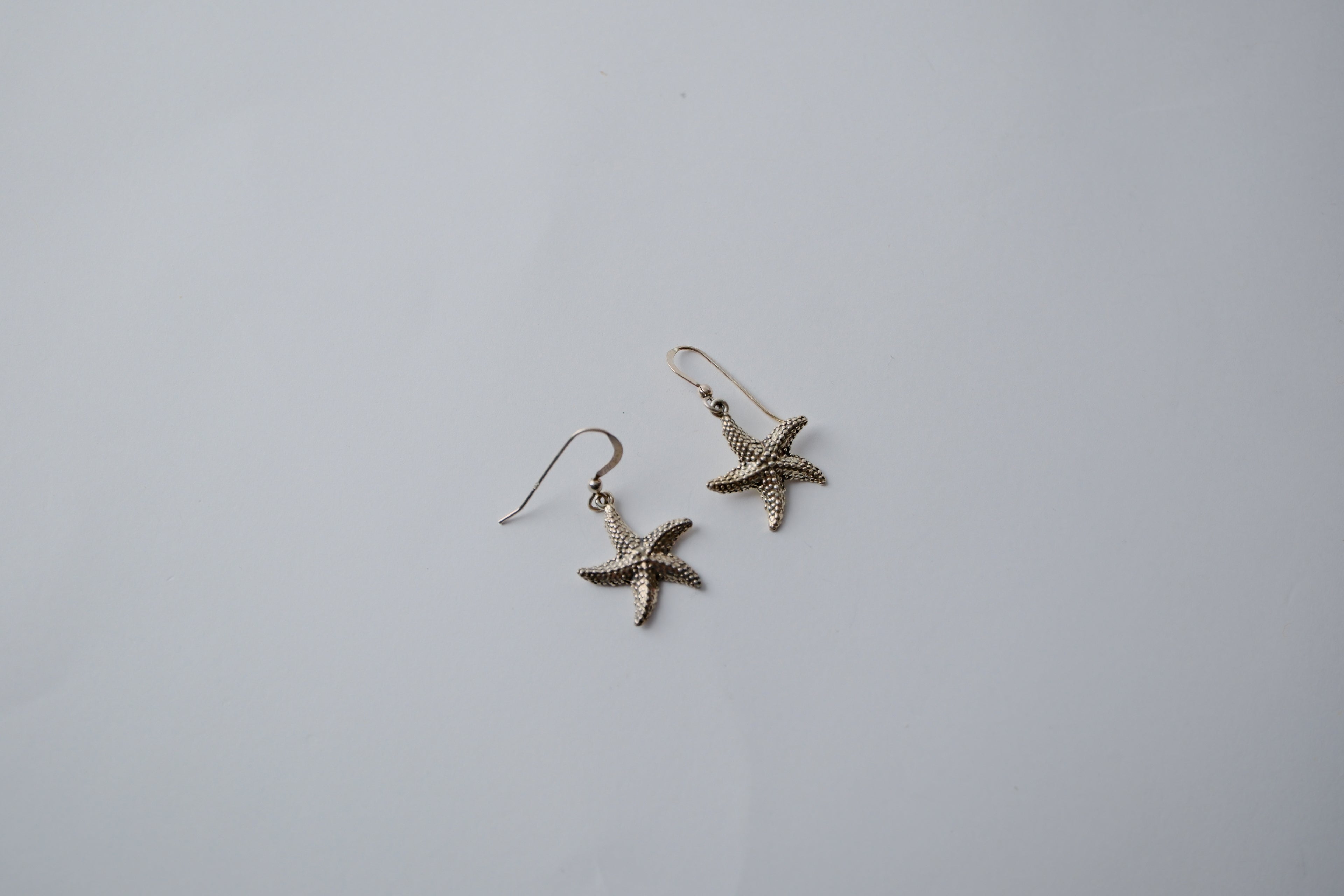 Dangling Starfish Sterling Silver Earrings