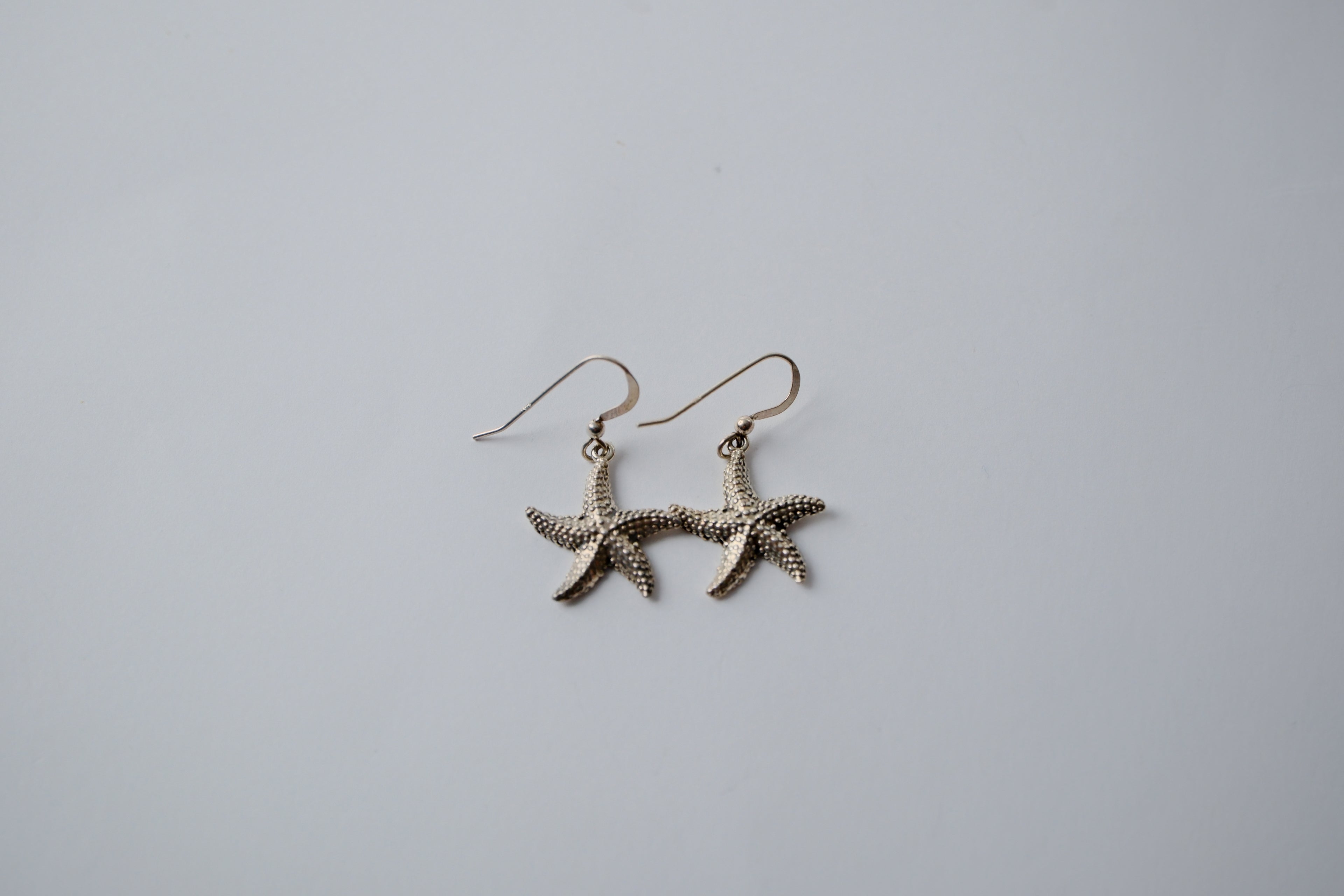 Dangling Starfish Sterling Silver Earrings