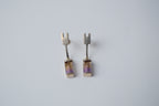 Ametrine sterling silver stud earrings
