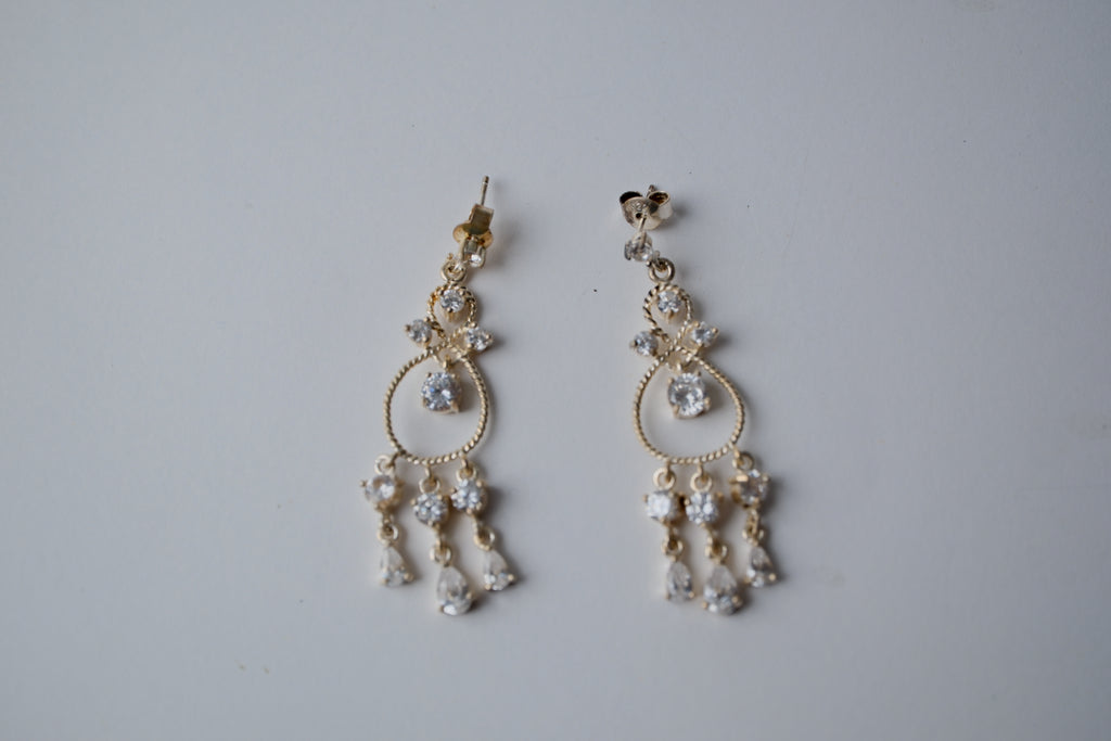 Chandelier Sterling Silver dangle earrings