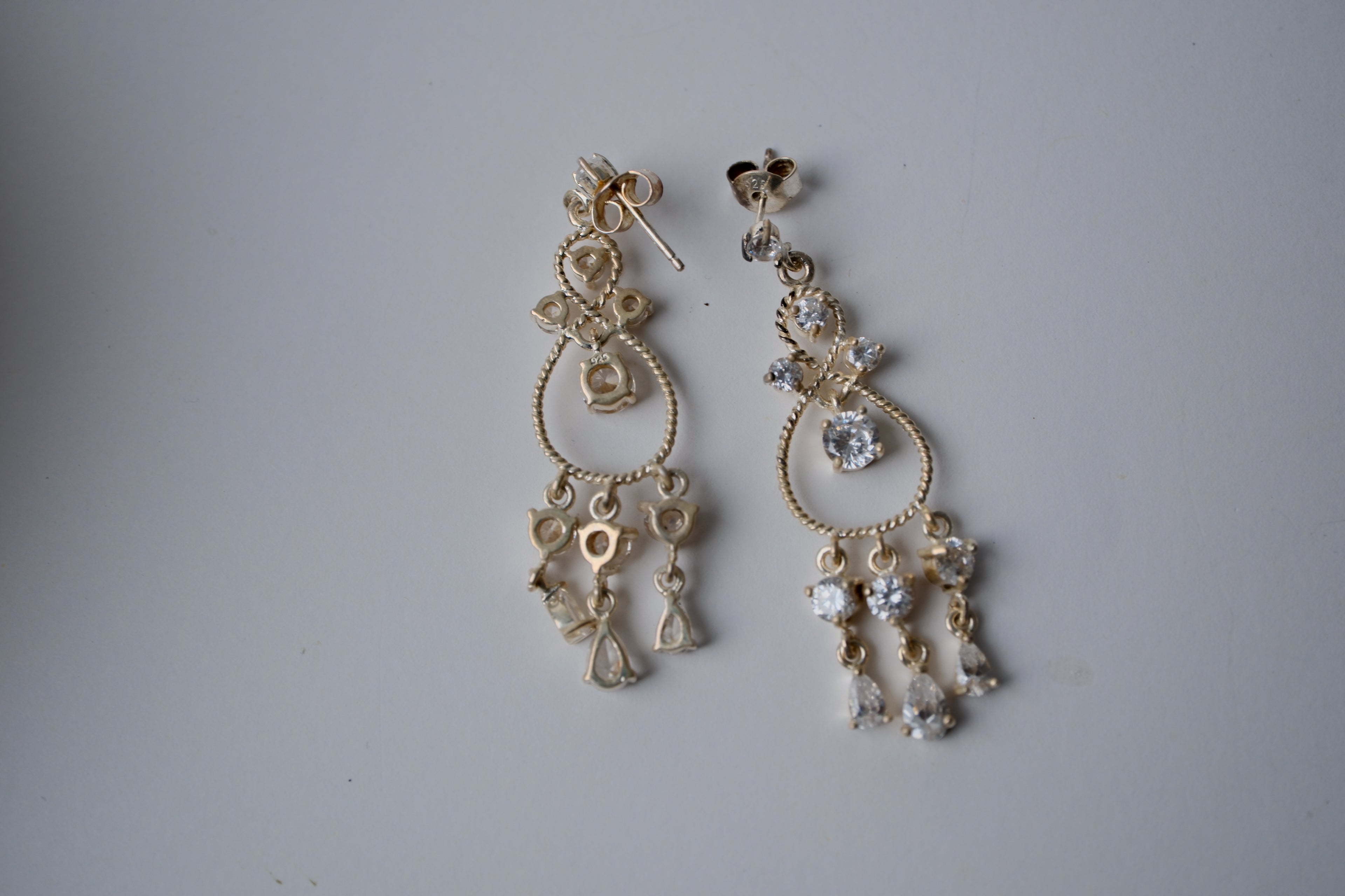 Chandelier Sterling Silver dangle earrings