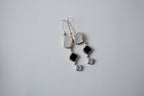 Sterling silver multi stone earrings