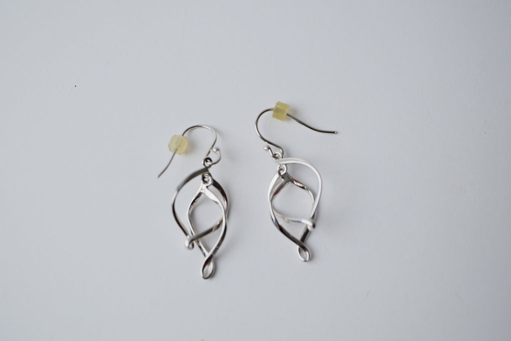 Sterling silver spiral design earrings