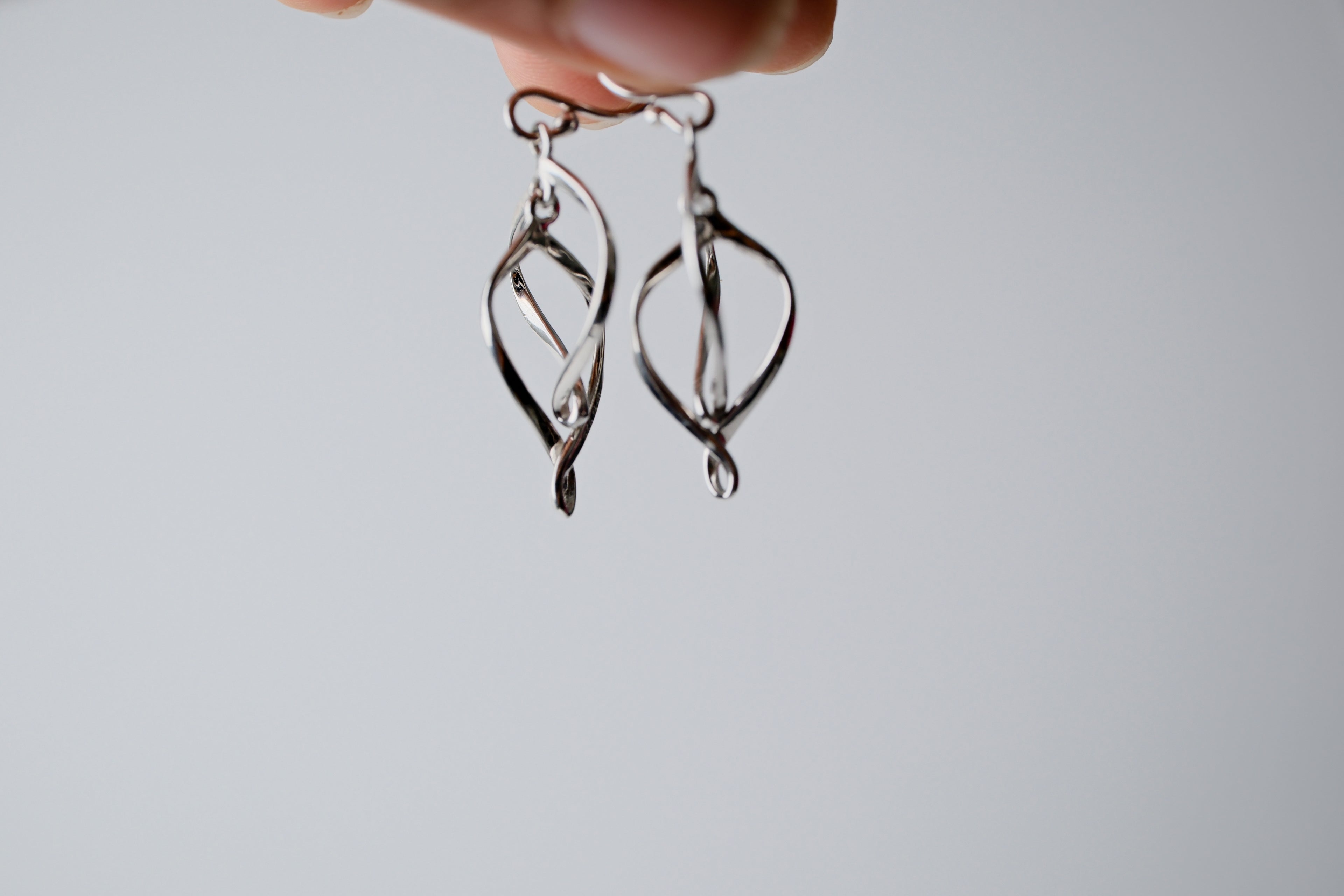 Sterling silver spiral design earrings