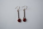 Sterling silver Ruby dangle earrings