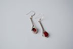 Sterling silver Ruby dangle earrings