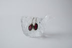 Sterling silver oval cut garnet earrings