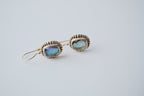 Sterling silver abalone dangle earrings