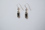 Black Onyx Sterling silver dangle earrings