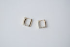 Sterling silver square hoop earrings