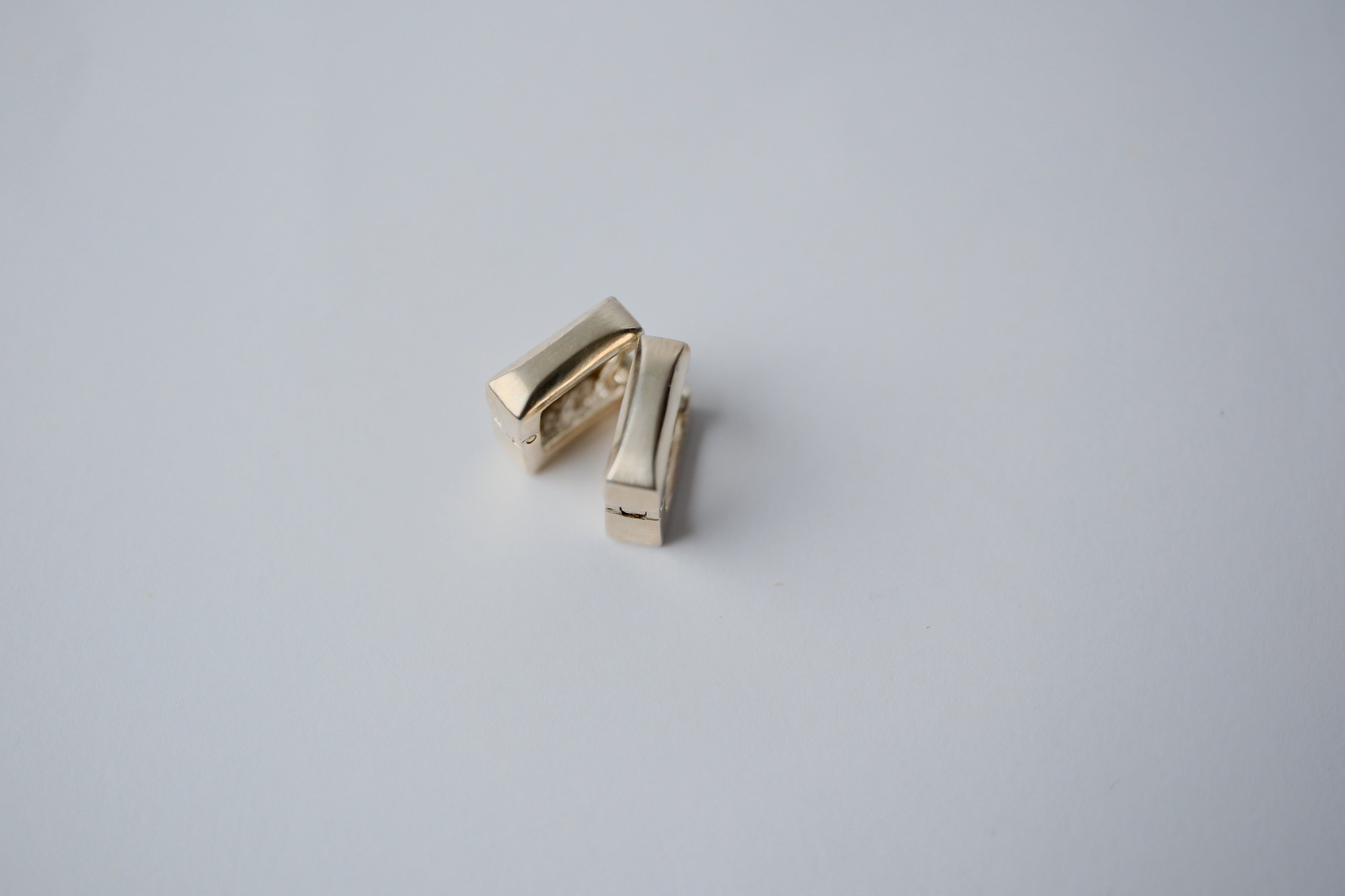 Sterling silver square hoop earrings
