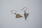 Sterling silver pan flute earrings