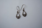 Sterling silver dangle earrings with purple amethyst stones&nbsp;