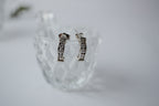 Sterling silver Huggie hoop Cubic Zirconia earrings