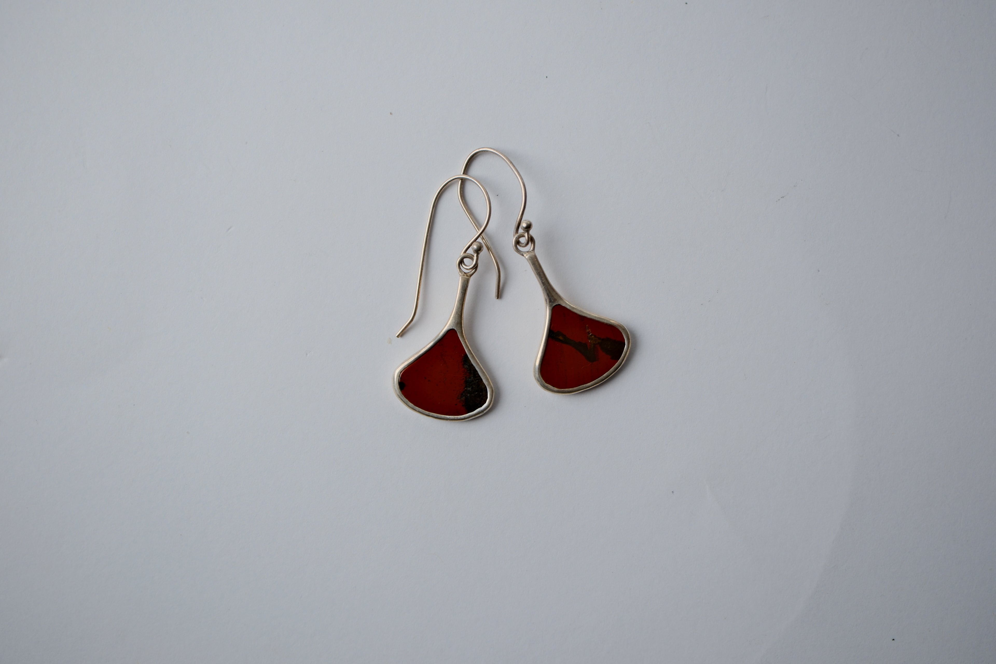 Sterling Silver Cherry Amber Drop Earrings