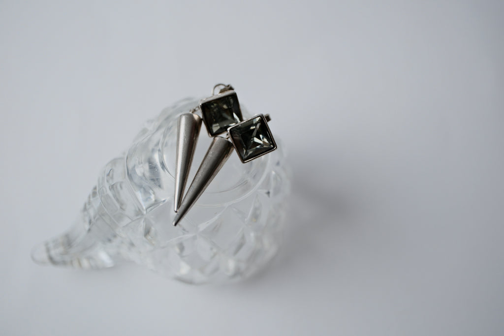 Sterling Silver Earrings with Conical/Spike dangle