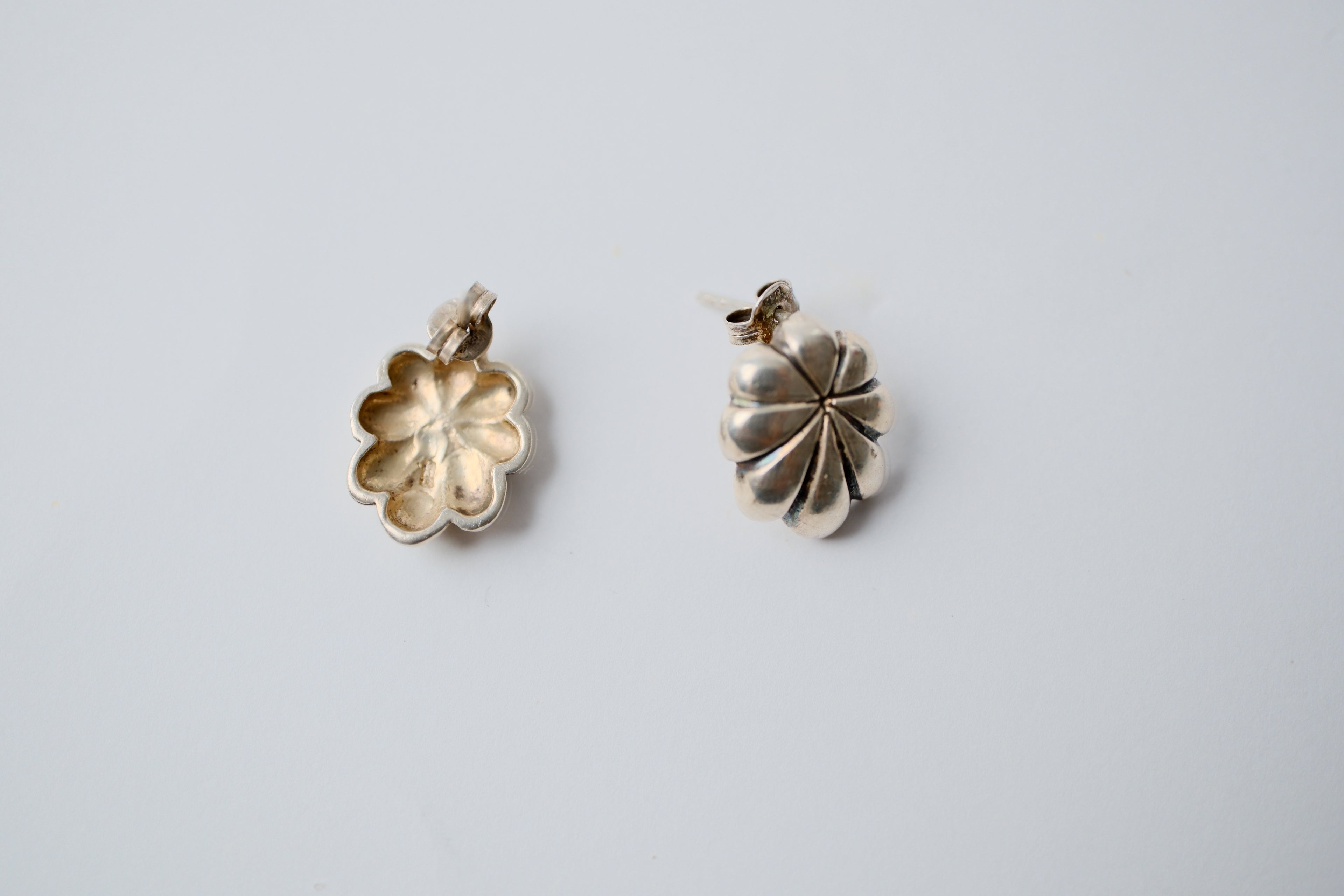 Sterling Silver Petal Stud Earrings