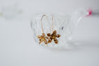 Sterling Silver Gold finish flower earrings