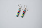 Sterling Silver Colorful Inlay drop earrings