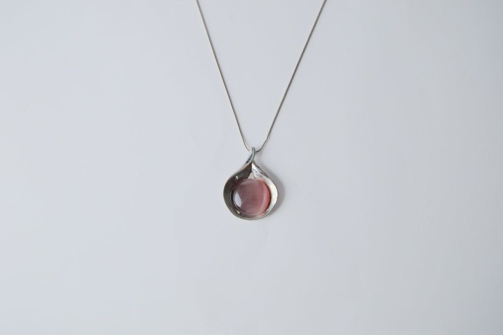 Sterling silver Rose quartz necklace