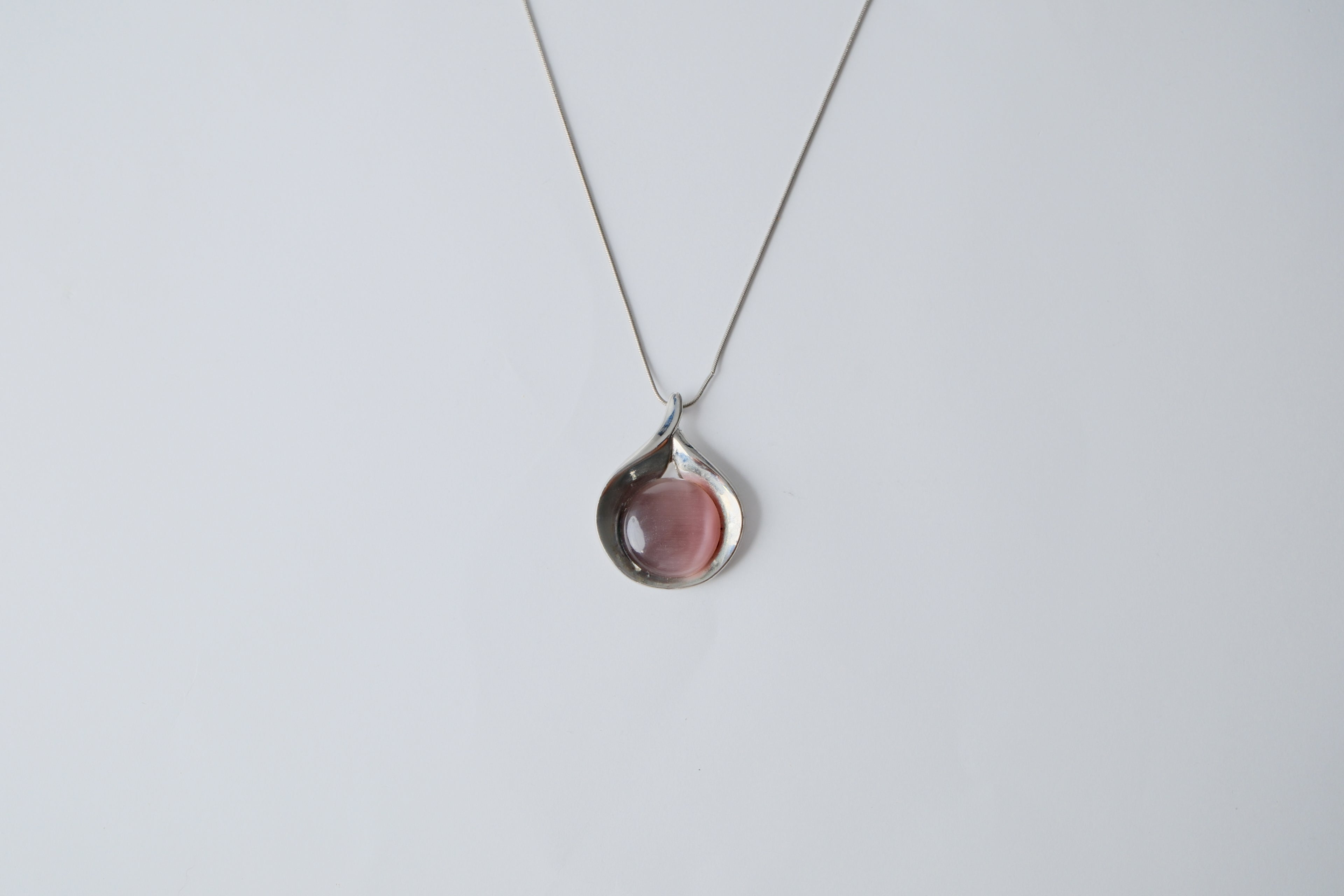 Sterling silver Rose quartz necklace