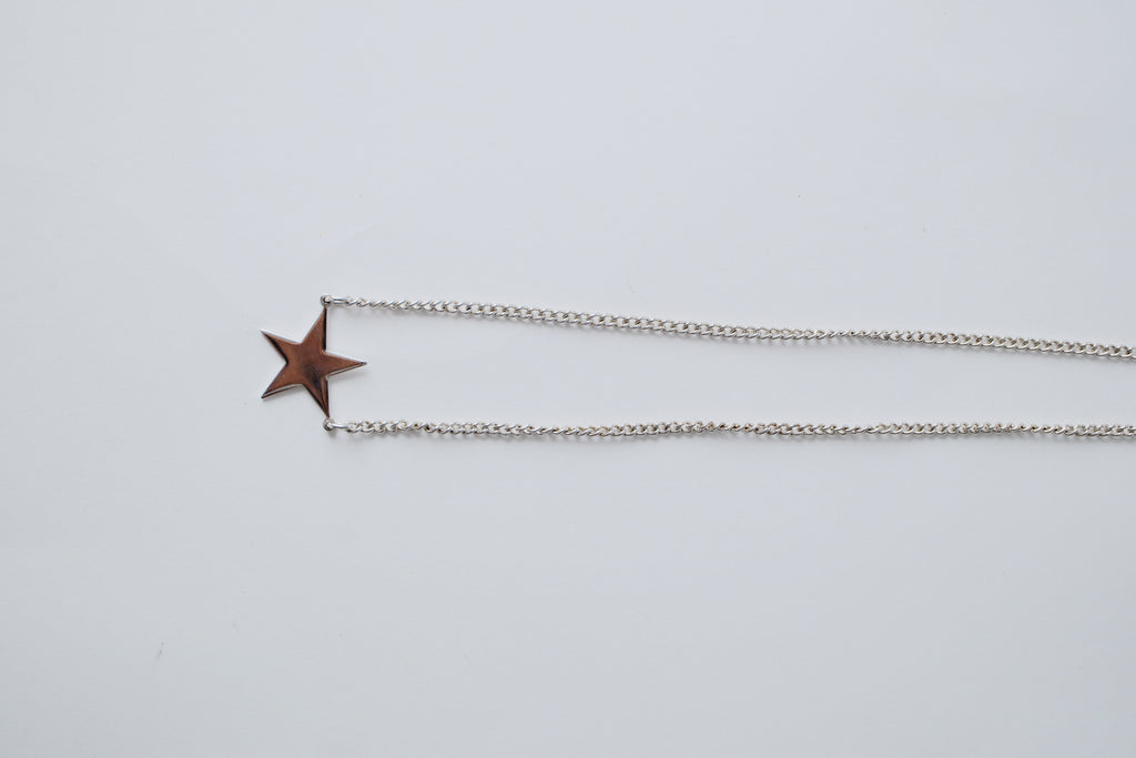 Vintage Avon Silver-Tone Star Pendant Necklace