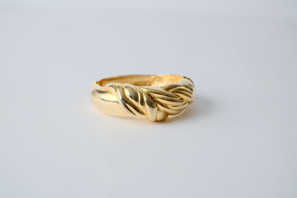 Vintage Gold braided cuff bracelets