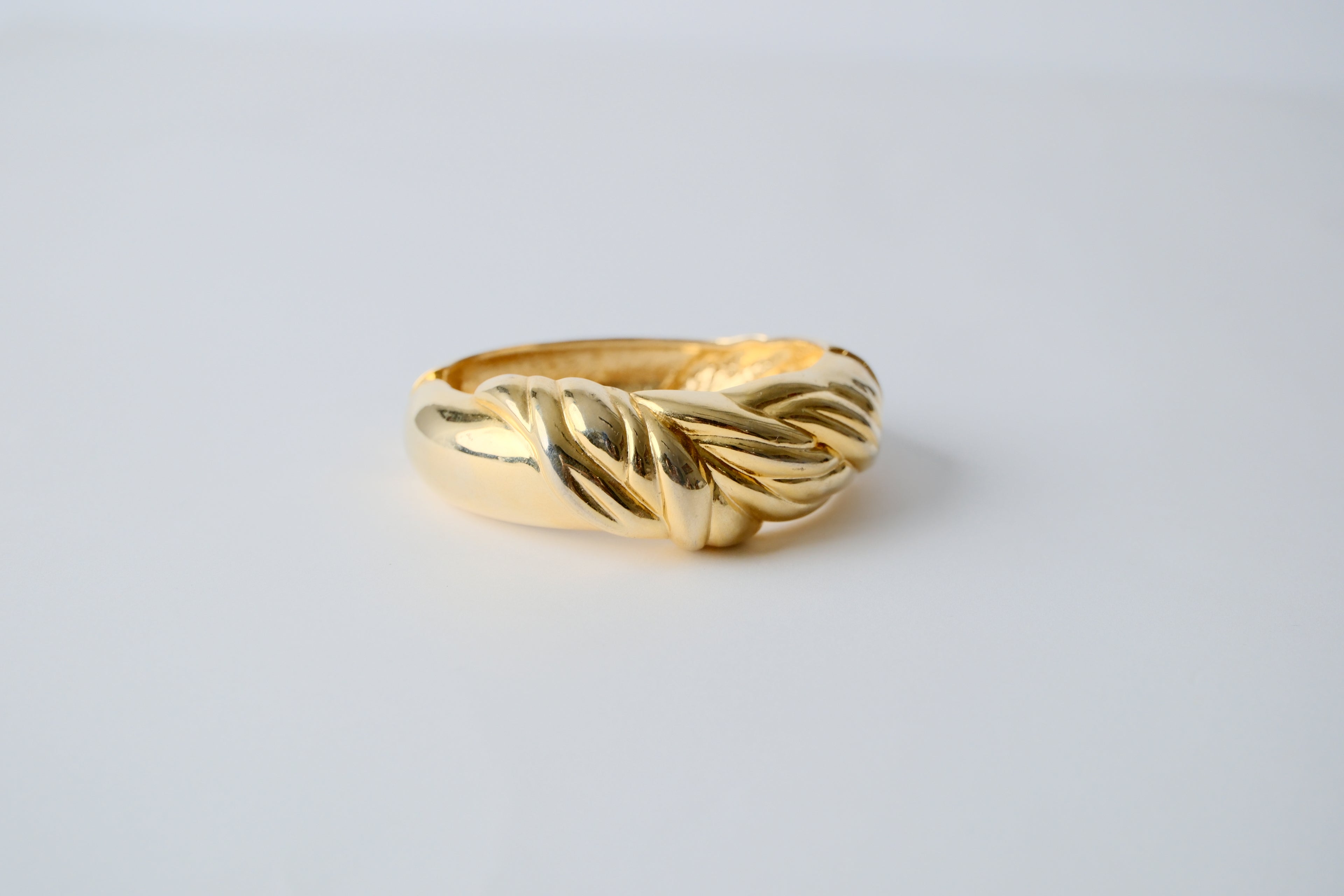 Vintage Gold braided cuff bracelets