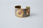 Vintage handcrafted, mixed-metal cuff bracelet