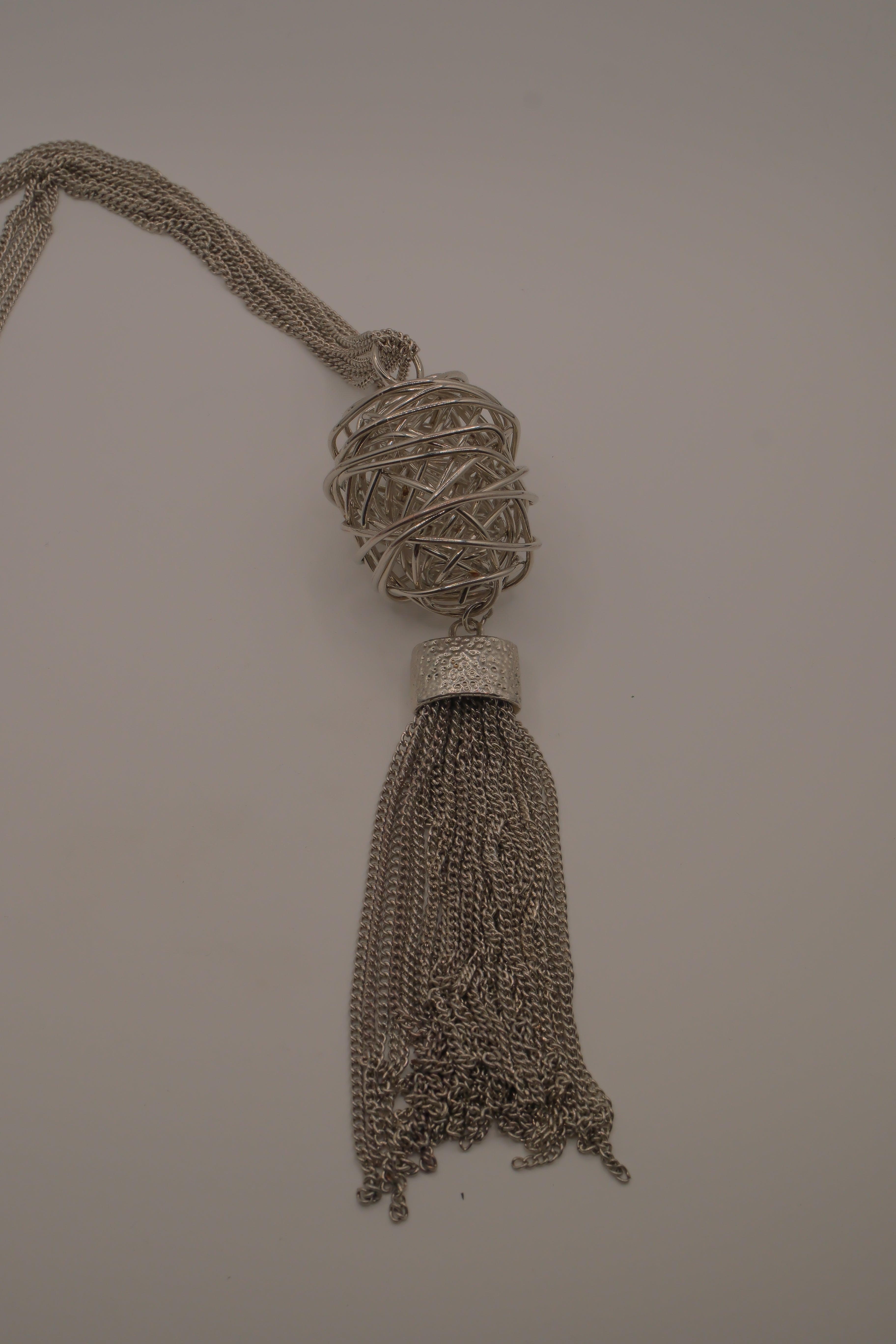 Tapestry Tassel Pendant Necklace