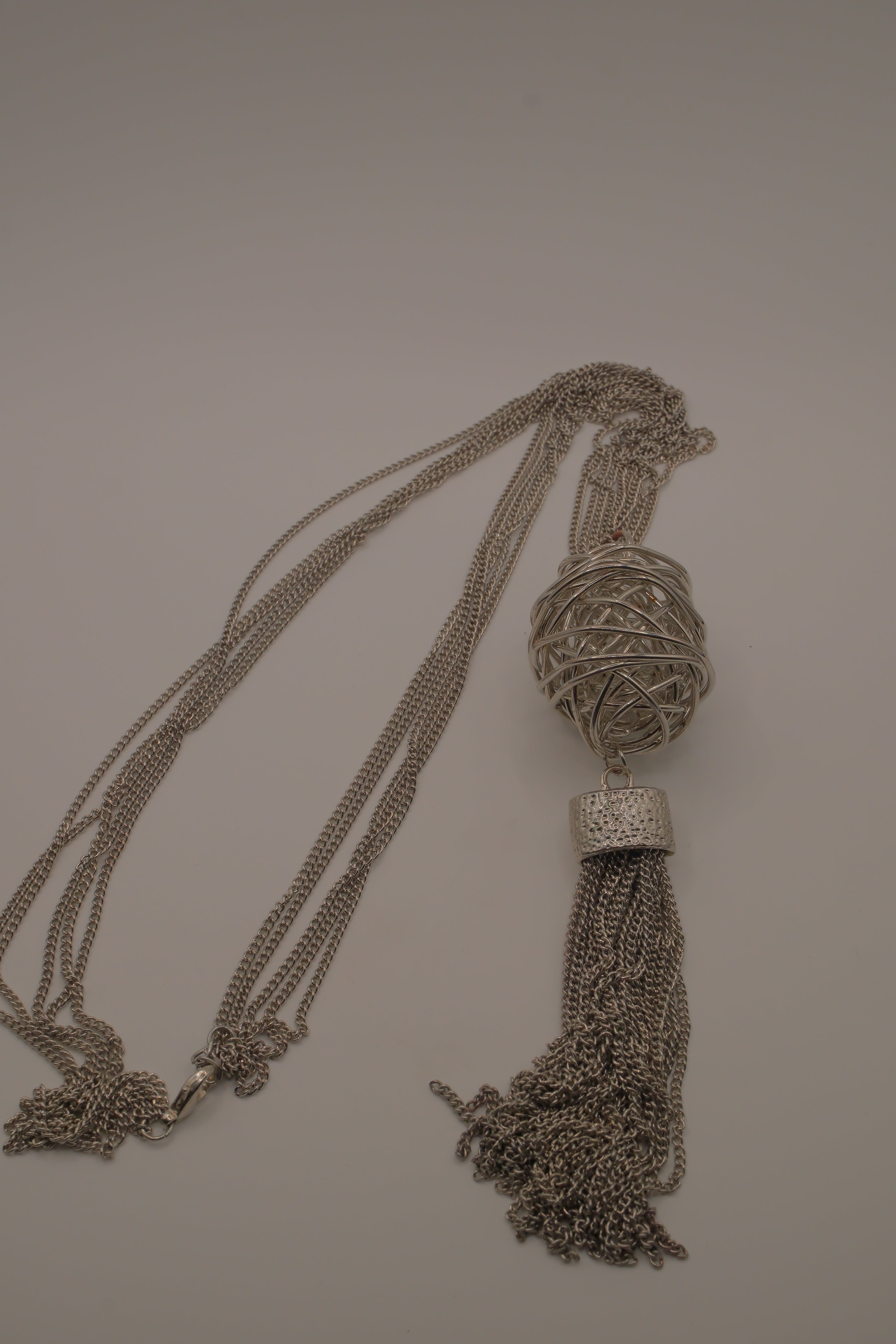 Tapestry Tassel Pendant Necklace