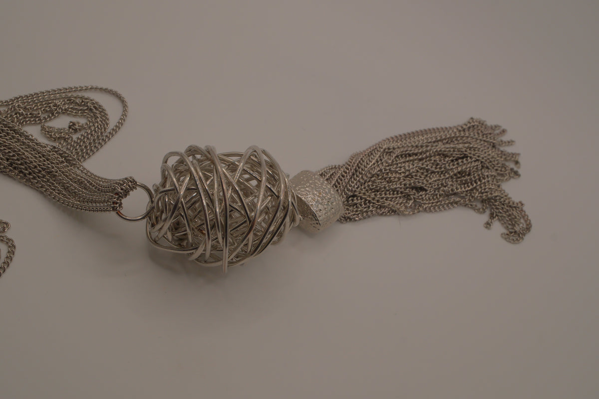 Tapestry Tassel Pendant Necklace