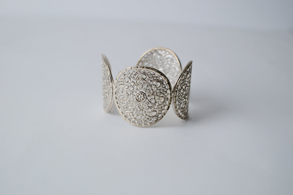 Intricate filigree work cuff bracelet