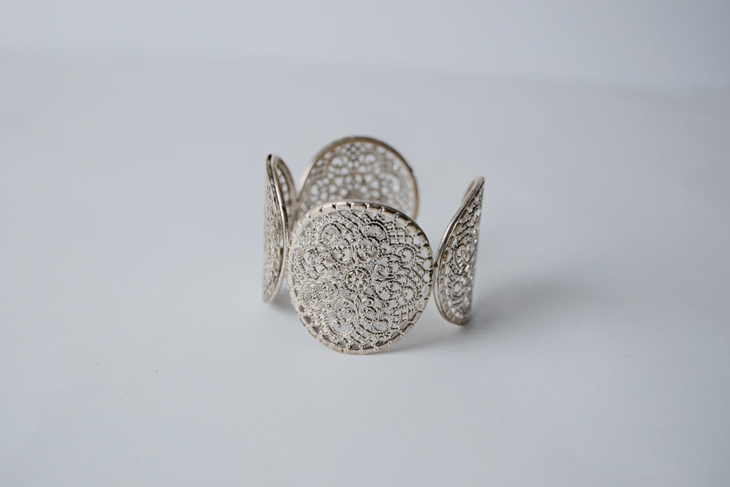 Intricate filigree work cuff bracelet