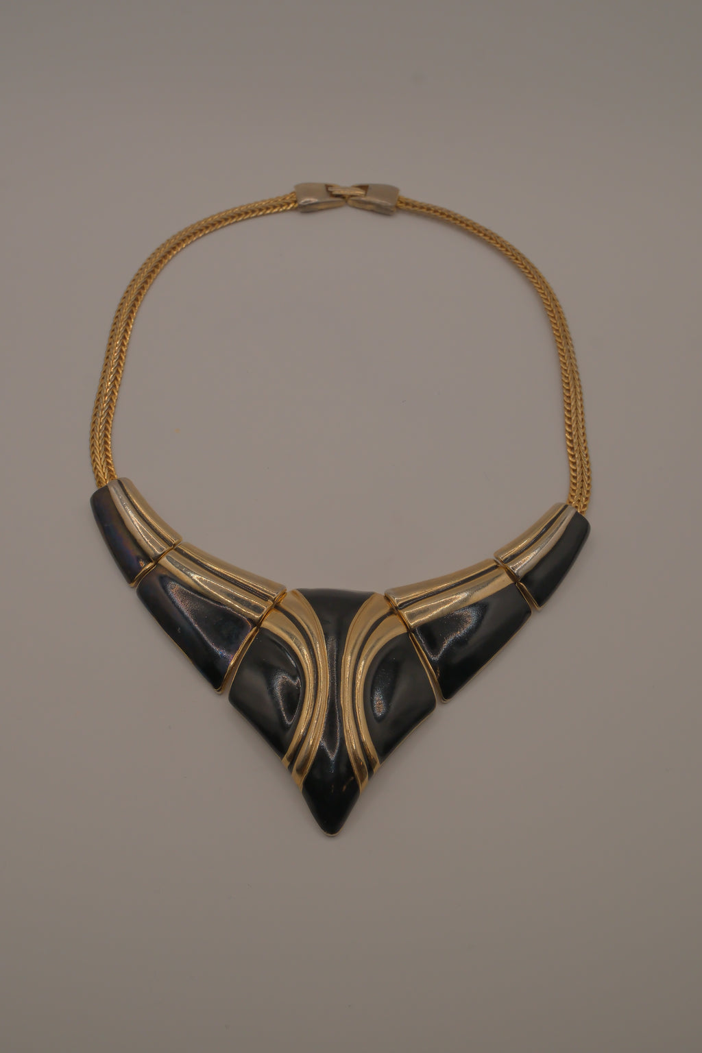 Vintage 1980s Art Deco revival collar necklace