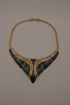 Vintage 1980s Art Deco revival collar necklace