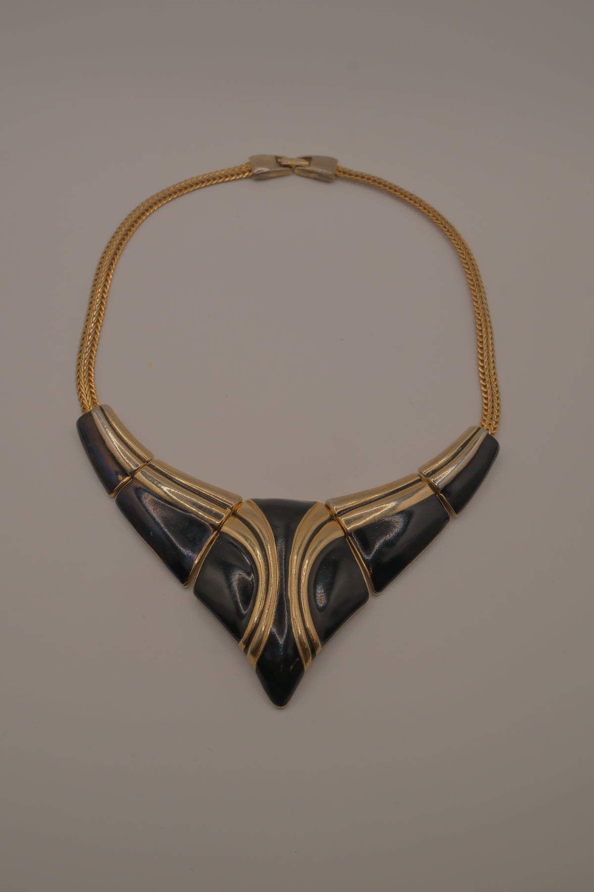 Vintage 1980s Art Deco revival collar necklace